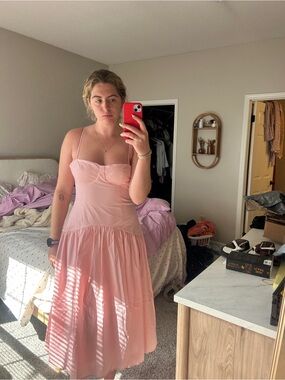floral midi and maxi dresses The Kathia Smocked Floral Midi Dress in Orange + Pink – Piper & Scoot